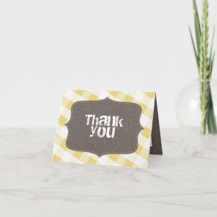 Tarjetas de agradecimiento de lona a cuadros amari