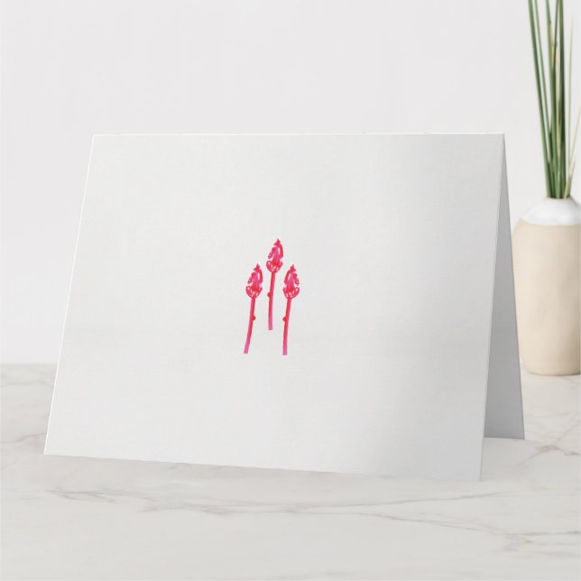 Tarjetas de agradecimiento de lujo con flores rosa (Anverso)