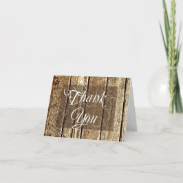Tarjetas de agradecimiento de madera rústica de gr