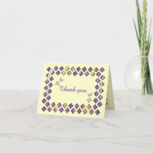 Tarjetas de agradecimiento de mariposas diamantes 
