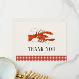 Tarjetas de agradecimiento de mariscos para hervid