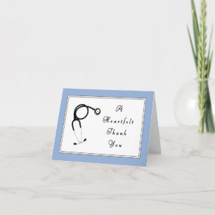 Tarjetas de agradecimiento de médica