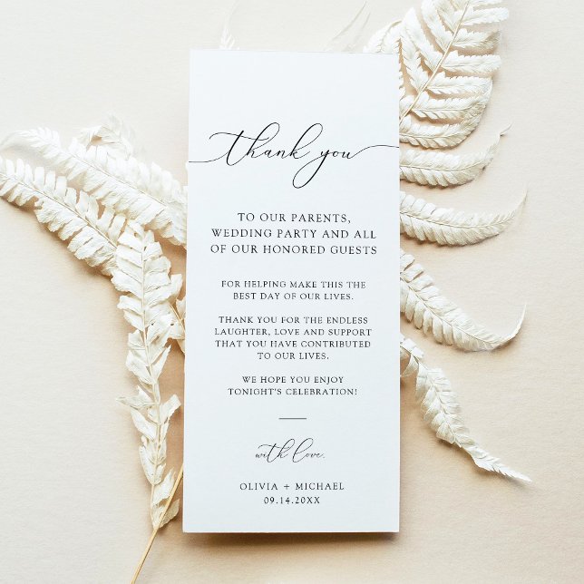 Tarjetas de agradecimiento de mesa de boda con let (Subido por el creador)