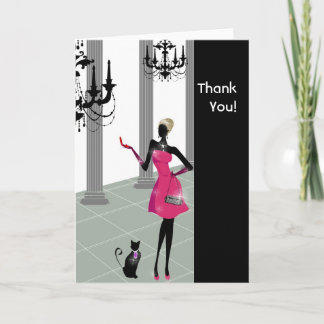 Tarjetas de agradecimiento de Moda cosmopolita