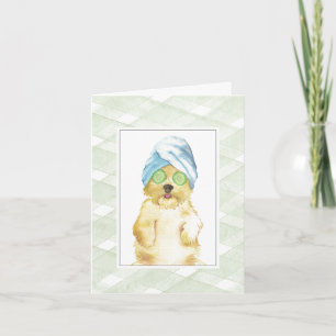 Tarjetas de agradecimiento de Morkie Poo con acuar