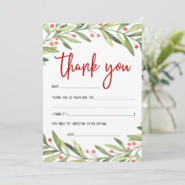 Tarjetas de agradecimiento de Navidad para niños