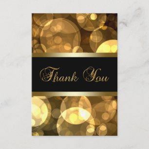 Tarjetas de agradecimiento de oro negro