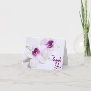 Tarjetas de agradecimiento de orquídea