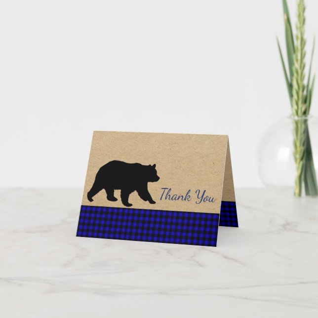 Tarjetas de agradecimiento de oso (Anverso)