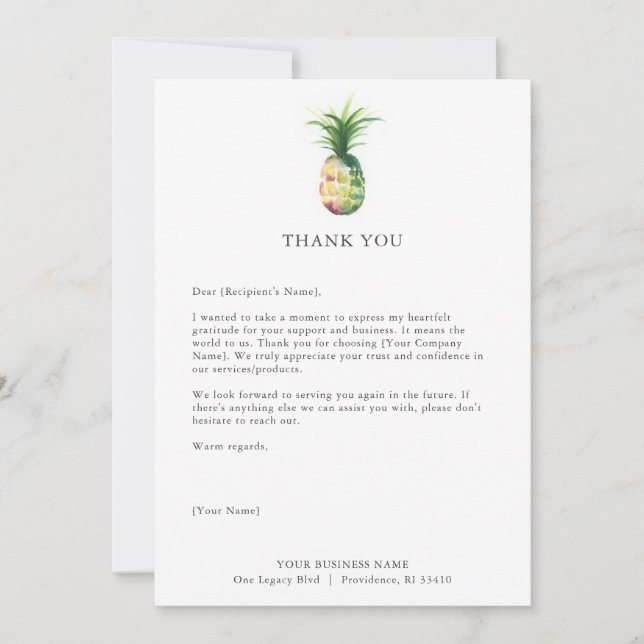 Tarjetas de agradecimiento de personalizado para B (Anverso)