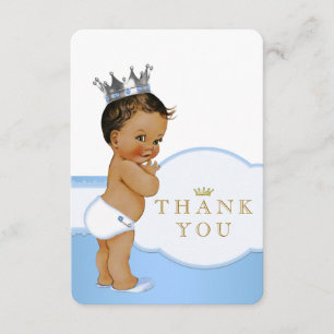 Tarjetas de agradecimiento de Prince Baby Shower