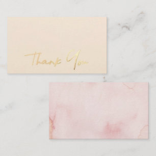 Tarjetas de agradecimiento de purpurina de oro ros