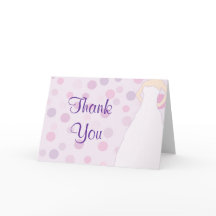 Tarjetas de agradecimiento de regadera de novia co