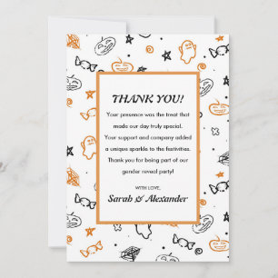 Tarjetas de agradecimiento de revelación de género