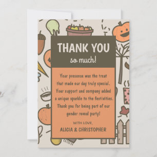 Tarjetas de agradecimiento de revelación de género