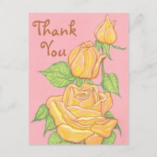 Tarjetas de agradecimiento de rosas amarillas 2