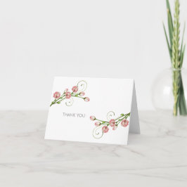 Tarjetas de agradecimiento de rosas de jardín