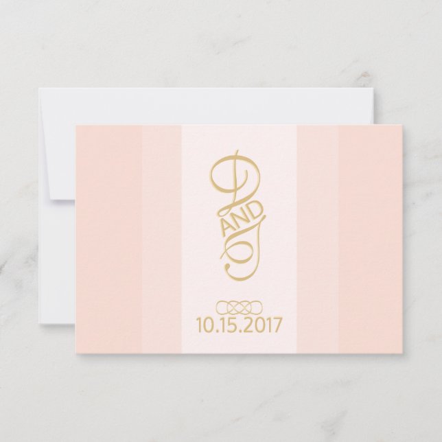 Tarjetas de agradecimiento de Rubor y Gold (Anverso)