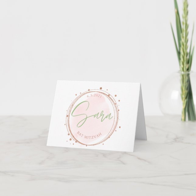 Tarjetas de agradecimiento de Sara (Anverso)