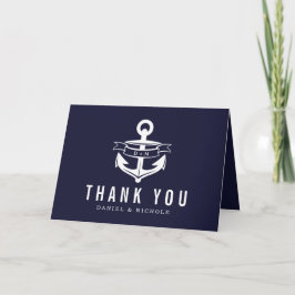 Tarjetas de agradecimiento de tema náutico | Bodas