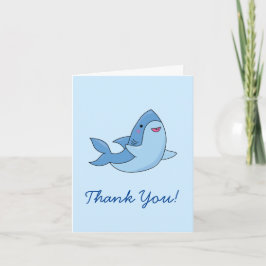 Tarjetas de agradecimiento de tiburón Kid Cute Kaw