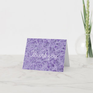 Tarjetas de agradecimiento de tonos púrpura abstra