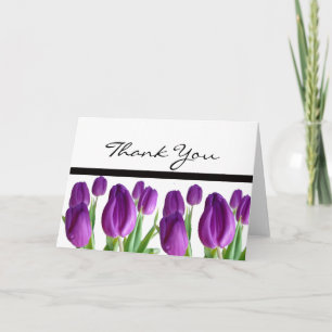 Tarjetas de agradecimiento de Tulipán Púrpura