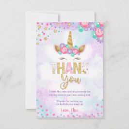 Tarjetas de agradecimiento de Unicornio Mágico