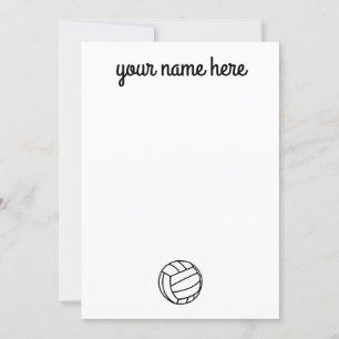 Tarjetas de agradecimiento de voleibol personaliza