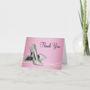 Tarjetas de agradecimiento de zapatos de tacón alt