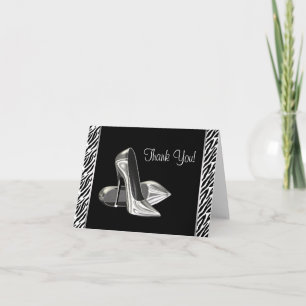 Tarjetas de agradecimiento de zapatos de tacón alt
