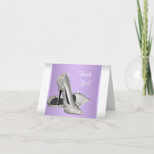 Tarjetas de agradecimiento de zapatos de tacón alt