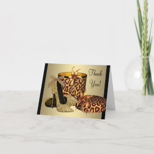 Tarjetas de agradecimiento de zapatos de tacón alt