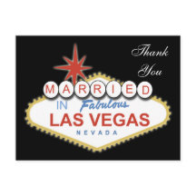 Tarjetas de agradecimiento del Boda de Vegas