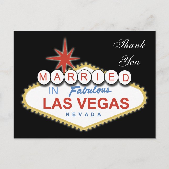 Tarjetas de agradecimiento del Boda de Vegas (Anverso)