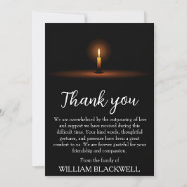 tarjetas de agradecimiento del funeral en blanco y