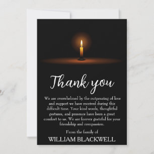 tarjetas de agradecimiento del funeral en blanco y
