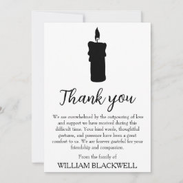 tarjetas de agradecimiento del funeral en blanco y