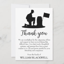 tarjetas de agradecimiento del funeral en blanco y