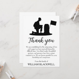tarjetas de agradecimiento del funeral en blanco y