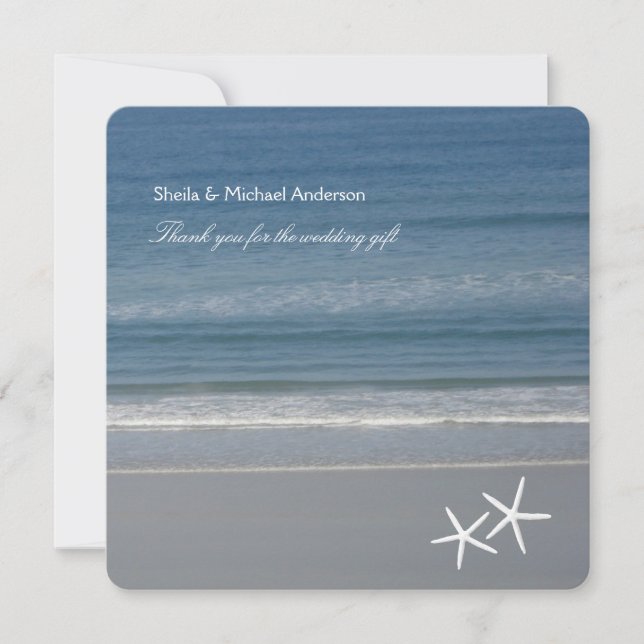 Tarjetas de agradecimiento del océano de estrellas (Anverso)