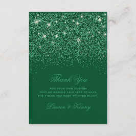 Tarjetas de agradecimiento del Purpurina Emerald G