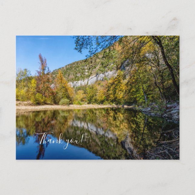 Tarjetas de agradecimiento del río Búfalo Reflexio (Anverso)