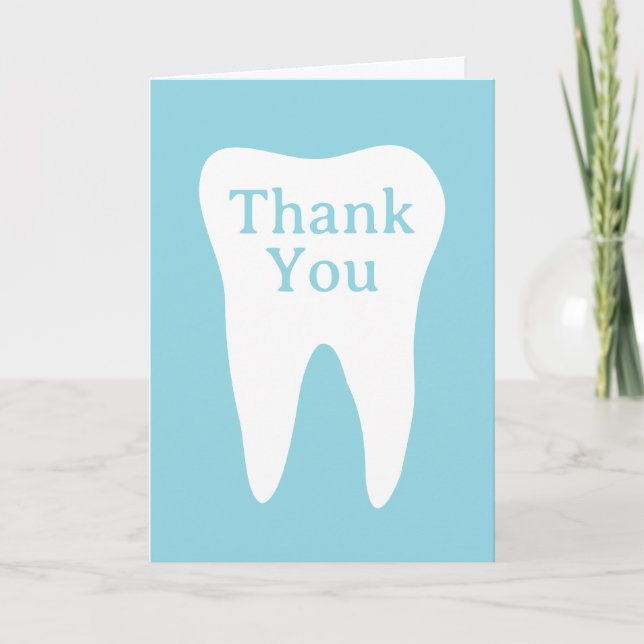 Tarjetas de agradecimiento dentales para consulta  (Anverso)