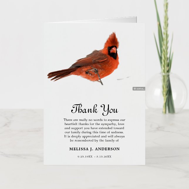 tarjetas de agradecimiento después del funeral - C (Anverso)