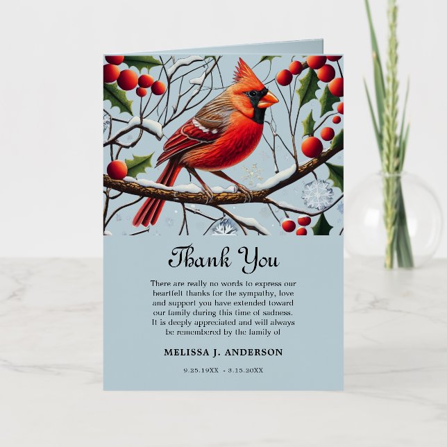 tarjetas de agradecimiento después del funeral - C (Anverso)