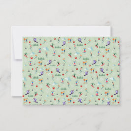 Tarjetas de agradecimiento/día de esquí