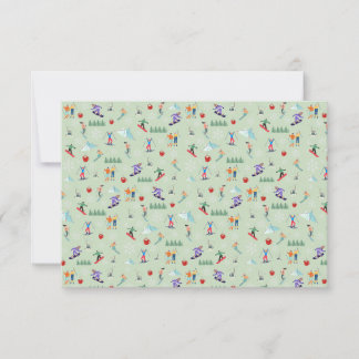 Tarjetas de agradecimiento/día de esquí