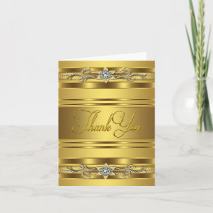 Tarjetas de agradecimiento Diamond Gold