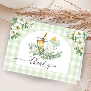 Tarjetas de agradecimiento dobladas para baby show